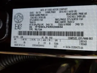 2024 Ford F-150 XLT with VIN 1FTEW3LPXRKD90654, listed as a Copart auction lot 48787155 with 25,677 mi miles and Salvage Title. Bid and sale history available at carsss.com. Image 12.