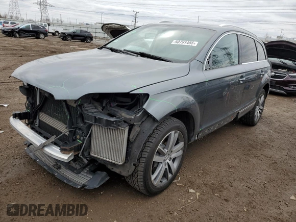 2014 Audi Q7 Premium Plus z VIN WA1LMAFE2ED003874, wystawiony jako Copart lot #50791485 z przebiegiem 65 619 mil mil oraz Szkoda całkowita • Salvage title. Historia ofert i sprzedaży dostępna na DreamBid. Obrazek 1.