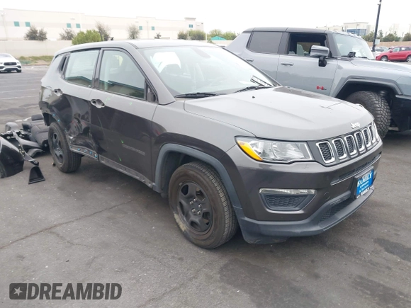 2018 Jeep Compass Sport with VIN 3C4NJCAB6JT502651, listed as a IAAI auction lot 42100724 with 84,238 mi miles and . Bid and sale history available at DreamBid. Image 1.