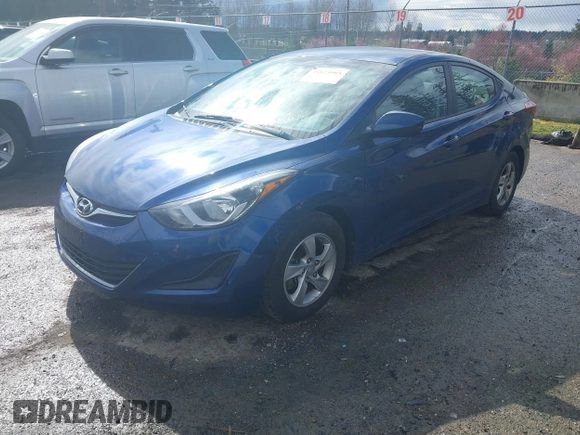 2015 Hyundai Elantra SE z VIN 5NPDH4AE6FH574254, wystawiony jako IAAI lot #41825995 z przebiegiem 107 080 mil mil oraz . Historia ofert i sprzedaży dostępna na DreamBid. Obrazek 2.
