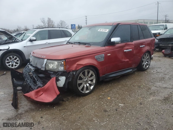 2009 Land Rover Range Rover Sport HSE with VIN SALSK25439A202907, listed as a Copart auction lot 86743104 with 99,393 mi miles and Salvage Title. Bid and sale history available at carsss.com. Image 1.