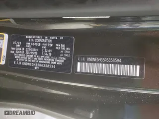 2024 Kia Carnival SX with VIN KNDNE5H35R6358594, listed as a Copart auction lot 49325014 with 10,829 mi miles and Salvage Title. Bid and sale history available at carsss.com. Image 12.