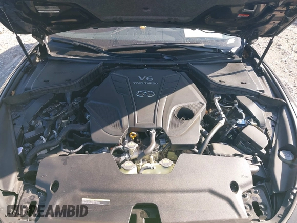 2022 Infiniti Q60 Red Sport 400 with VIN JN1FV7LK0NM660799, listed as a IAAI auction lot 41991772 with 26,997 mi miles and . Bid and sale history available at DreamBid. Image 10.
