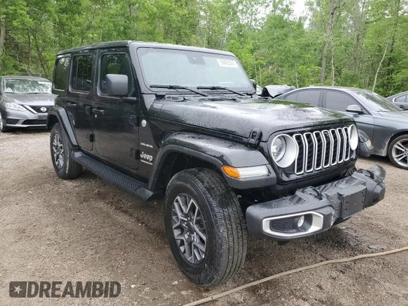 2024 Jeep Wrangler Sahara with VIN 1C4PJXEG5RW345092, listed as a Copart auction lot 59493845 with 669 mi miles and Clean title. Bid and sale history available at DreamBid. Image 4.