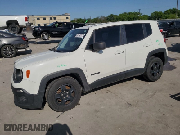 2018 Jeep Renegade Sport with VIN ZACCJAAB3JPG80875, listed as a Copart auction lot 52586975 with 157,913 mi miles and Salvage Title. Bid and sale history available at DreamBid. Image 1.