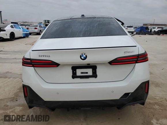 2024 BMW 5 Series 530i with VIN WBA43FJ09RCS08705, listed as a Copart auction lot 42008855 with 7,993 mi miles and Salvage Title. Bid and sale history available at carsss.com. Image 6.