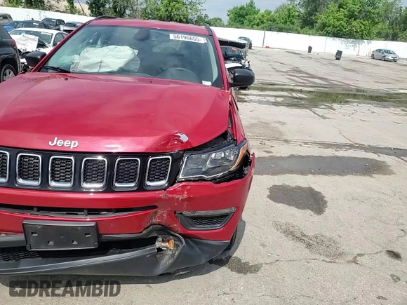 2018 Jeep Compass Sport с VIN 3C4NJCAB5JT214989, выставлен на аукционе Copart как лот 56196655 с пробегом 95 963 миль миль и Списание • Salvage title. История ставок и продаж доступна на DreamBid. Изображение 14.
