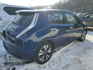 2017 Nissan LEAF S with VIN 1N4BZ0CP8HC305639, listed as a Copart auction lot 42585895 with 21,897 mi miles and Salvage Title. Bid and sale history available at carsss.com. Image 3.