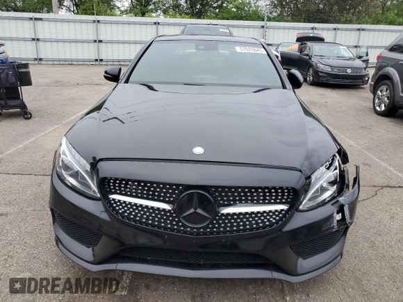 2017 Mercedes-Benz C 43 AMG with VIN 55SWF6EB3HU195318, listed as a Copart auction lot 57625645 with 67,974 mi miles and Salvage title. Bid and sale history available at DreamBid. Image 5.