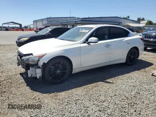 2018 Infiniti Q50 Luxe with VIN JN1EV7AP5JM354427, listed as a Copart auction lot 61447855 with 66,320 mi miles and Salvage title. Bid and sale history available at DreamBid. Image 1.