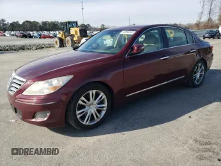 2011 Hyundai Genesis with VIN KMHGC4DF2BU120661, listed as a Copart auction lot 45955445 with 212,933 mi miles and Salvage Title. Bid and sale history available at carsss.com. Image 1.