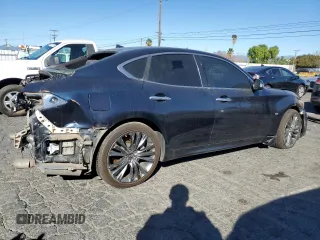 2017 Infiniti Q70 3.7 with VIN JN1BY1AP3HM740684, listed as a Copart auction lot 87654345 with 95,830 mi miles and Salvage Title. Bid and sale history available at carsss.com. Image 3.
