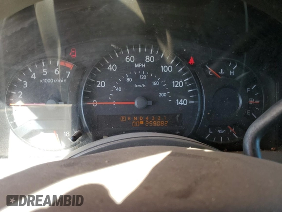 2005 Nissan Titan XE with VIN 1N6AA07AX5N564617, listed as a Copart auction lot 71100924 with 259,082 mi miles and Salvage Title. Bid and sale history available at DreamBid. Image 9.
