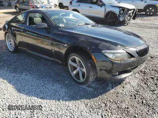 2008 BMW 6 Series 650i with VIN WBAEA53598CV91721, listed as a Copart auction lot 44541155 with 0 mi miles and Salvage Title. Bid and sale history available at carsss.com. Image 4.