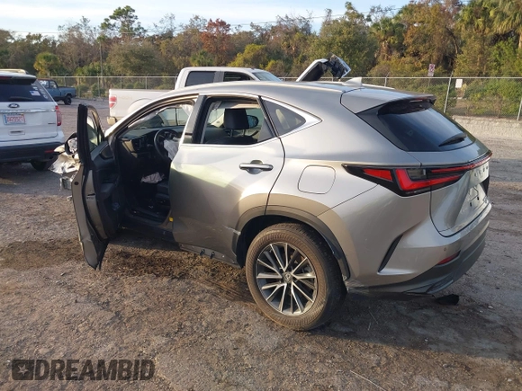 2023 Lexus NX with VIN 2T2GGCEZ0PC026760, listed as a IAAI auction lot 41242637 with 25,300 mi miles. Bid and sale history available at carsss.com. Image 3.