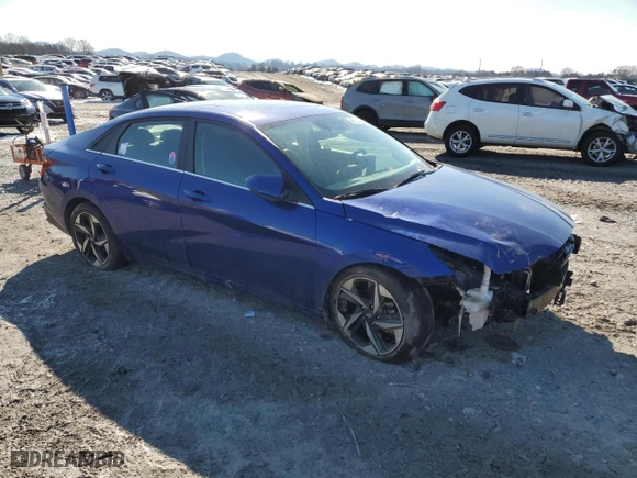 2023 Hyundai Elantra Limited with VIN KMHLP4AG3PU618486, listed as a Copart auction lot 88602275 with 16,679 mi miles and Salvage Title. Bid and sale history available at carsss.com. Image 4.