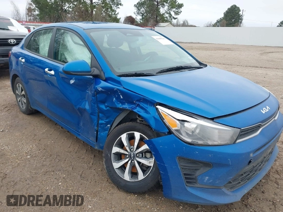 2023 Kia Rio LX with VIN 3KPA24AD9PE517404, listed as a IAAI auction lot 41609216 with 191,122 mi miles. Bid and sale history available at carsss.com. Image 6.
