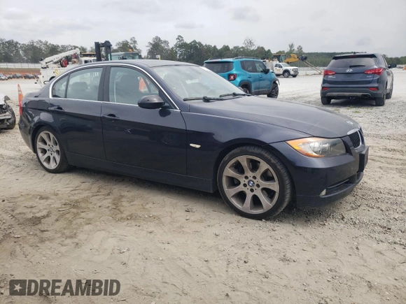 2006 BMW 3 Series 330i with VIN WBAVB33536KS34085, listed as a Copart auction lot 71541384 with 212,508 mi miles and Salvage Title. Bid and sale history available at DreamBid. Image 4.