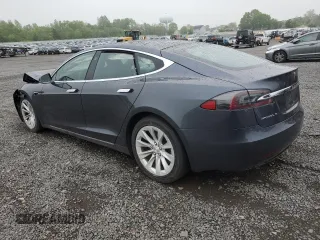 2017 Tesla Model S 100D with VIN 5YJSA1E25HF192230, listed as a Copart auction lot 55298065 with 64,536 mi miles and Salvage Title. Bid and sale history available at DreamBid. Image 2.