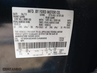 2014 Ford Explorer XLT with VIN 1FM5K8D89EGA00555, listed as a IAAI auction lot 41287417 with 142,952 mi miles. Bid and sale history available at carsss.com. Image 9.