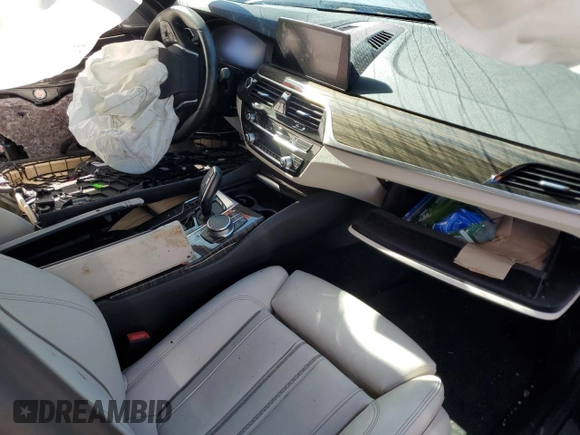 2020 BMW 5 Series 530e with VIN WBAJA9C02LCE53489, listed as a Copart auction lot 56739195 with Not provided miles and Salvage title. Bid and sale history available at DreamBid. Image 8.