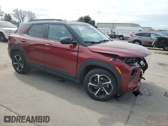 2023 Chevrolet TrailBlazer RS with VIN KL79MTSLXPB069701, listed as a Copart auction lot 47890305 with 16,539 mi miles and Salvage Title. Bid and sale history available at DreamBid. Image 4.
