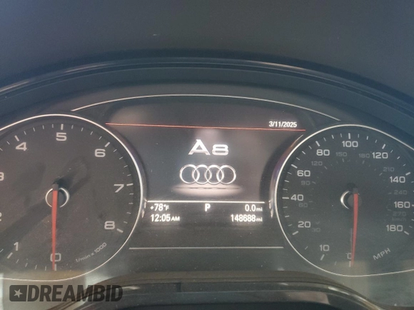 2011 Audi A8 z VIN WAURVAFD5BN019557, wystawiony jako Copart lot #54801035 z przebiegiem 148 688 mil mil oraz Tytuł czysty. Historia ofert i sprzedaży dostępna na DreamBid. Obrazek 9.