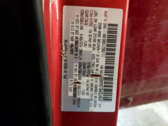 2018 Mazda CX-5 Grand Touring with VIN JM3KFBDM6J0444685, listed as a Copart auction lot 41602675 with 75,488 mi miles and Salvage Title. Bid and sale history available at carsss.com. Image 13.