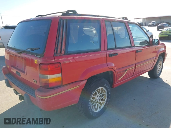 1993 Jeep Grand Cherokee Limited with VIN 1J4GZ78Y1PC566288, listed as a IAAI auction lot 41677921 with 73,490 mi miles. Bid and sale history available at carsss.com. Image 4.