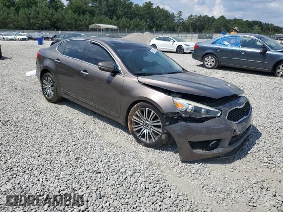 2015 Kia Cadenza Premium with VIN KNALN4D71F5185021, listed as a Copart auction lot 69857384 with 120,488 mi miles and Salvage Title. Bid and sale history available at carsss.com. Image 4.