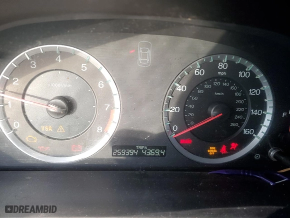 2008 Honda Accord Cpe EX with VIN 1HGCS11788A026586, listed as a Copart auction lot 44839085 with 259,394 mi miles and Non Repairable. Bid and sale history available at carsss.com. Image 9.