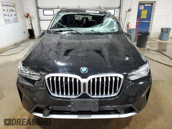 2023 BMW X3 xDrive30i with VIN 5UX53DP01P9R97895, listed as a Copart auction lot 87586265 with 18,193 mi miles and Salvage Title. Bid and sale history available at carsss.com. Image 5.