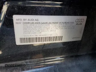 2008 Audi A4 z VIN WAUEH78E38A057710, wystawiony jako Copart lot #59423825 z przebiegiem 120 021 mil mil oraz Czysty tytuł • Clean title. Historia ofert i sprzedaży dostępna na DreamBid. Obrazek 12.