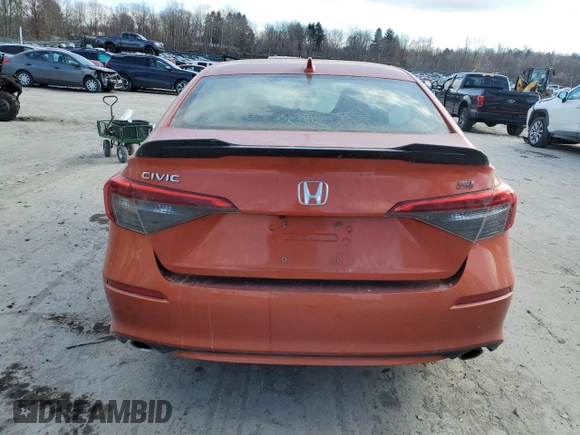 2022 Honda Civic Si z VIN 2HGFE1E51NH472797, wystawiony jako Copart lot #87705285 z przebiegiem Nie podano mil oraz Szkoda całkowita • Salvage title. Historia ofert i sprzedaży dostępna na DreamBid. Obrazek 6.