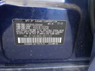 2020 Subaru WRX Limited with VIN JF1VA1N6XL8821107, listed as a Copart auction lot 56283685 with 87,570 mi miles and Salvage title. Bid and sale history available at DreamBid. Image 12.