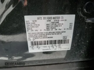 2022 Ford Explorer King Ranch with VIN 1FM5K7LC4NGC46302, listed as a Copart auction lot 49409195 with 33,300 mi miles and Salvage Title. Bid and sale history available at carsss.com. Image 15.