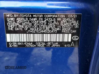2021 Lexus IS 350 F Sport z VIN JTHGZ1E24M5020473, wystawiony jako Copart lot #48772885 z przebiegiem 56 941 mil mil oraz Szkoda całkowita • Salvage title. Historia ofert i sprzedaży dostępna na DreamBid. Obrazek 12.