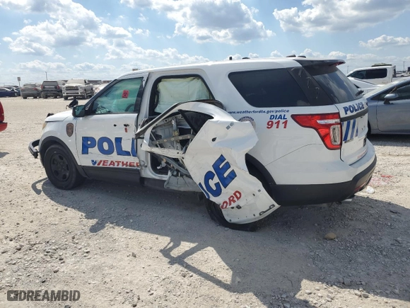 2015 Ford Police Interceptor Utility with VIN 1FM5K8AT8FGB12998, listed as a Copart auction lot 71758134 with 109,336 mi miles and Salvage Title. Bid and sale history available at carsss.com. Image 2.