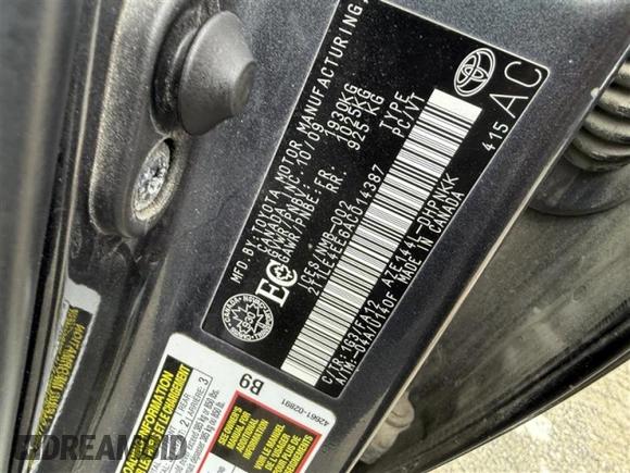 2010 Toyota Matrix S with VIN 2T1LE4EE6AC014387, listed as a Copart auction lot 59377095 with 59,326 mi miles and Salvage title. Bid and sale history available at DreamBid. Image 12.