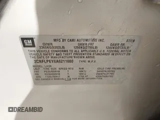 2010 Chevrolet Equinox LT w/2LT with VIN 2CNFLPEY6A6211880, listed as a IAAI auction lot 41694572 with 317,775 mi miles. Bid and sale history available at carsss.com. Image 9.