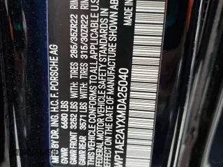 2021 Porsche Cayenne E-Hybrid with VIN WP1AE2AYXMDA25040, listed as a Copart auction lot 47036355 with 63,165 mi miles and Salvage title. Bid and sale history available at DreamBid. Image 16.