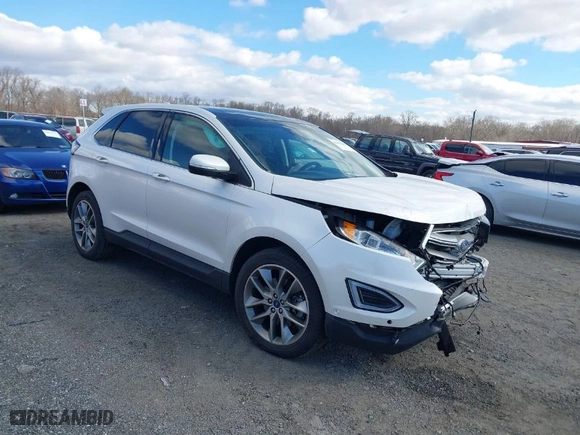 2015 Ford Edge Titanium with VIN 2FMPK4K99FBB70338, listed as a IAAI auction lot 41690665 with 34,958 mi miles. Bid and sale history available at carsss.com. Image 1.