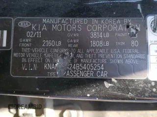 2011 Kia Forte EX with VIN KNAFU4A24B5405254, listed as a Copart auction lot 64351334 with 222,789 mi miles and Salvage Title. Bid and sale history available at carsss.com. Image 13.