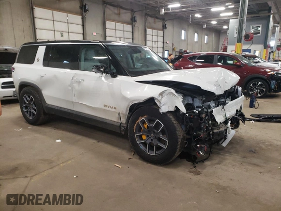 2023 Rivian R1S Adventure with VIN 7PDSGABA8PN014637, listed as a Copart auction lot 46277855 with 20,343 mi miles and Salvage Title. Bid and sale history available at DreamBid. Image 4.