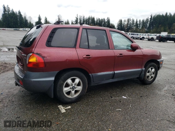 2005 Hyundai Santa Fe GLS with VIN KM8SC73D55U876565, listed as a Copart auction lot 81161004 with 204,205 mi miles and Salvage title. Bid and sale history available at DreamBid. Image 3.