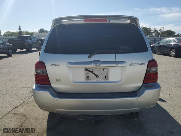2006 Toyota Highlander with VIN JTEGP21A760107211, listed as a Copart auction lot 52211645 with 165,562 mi miles and Clean Title. Bid and sale history available at carsss.com. Image 6.