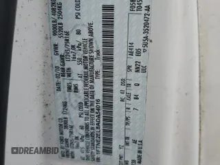 2010 Ford Econoline Cargo Commercial with VIN 1FTNE2EL8ADA54016, listed as a Copart auction lot 81127704 with 190,219 mi miles and Salvage title. Bid and sale history available at DreamBid. Image 13.