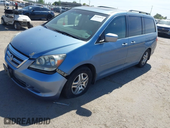 2006 Honda Odyssey EX-L with VIN 5FNRL38726B108311, listed as a IAAI auction lot 42203838 with 205,201 mi miles and . Bid and sale history available at DreamBid. Image 2.