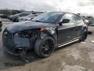 2015 Hyundai Veloster Turbo with VIN KMHTC6AE3FU232395, listed as a Copart auction lot 84521734 with 258,517 mi miles and Salvage Title. Bid and sale history available at carsss.com. Image 1.