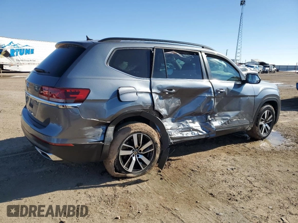 2022 Volkswagen Atlas SE with VIN 1V2DP2CA6NC533553, listed as a Copart auction lot 44554525 with 23,004 mi miles and Salvage title. Bid and sale history available at DreamBid. Image 3.